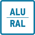 ALU cladding on outside, powder painting according to RAL