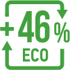 Up to 46% of recycled uPVC in ARCTIC/ARCTIC LITE fixed windows profiles